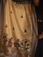 Beautiful hand painted radha krishna cotton dupatta