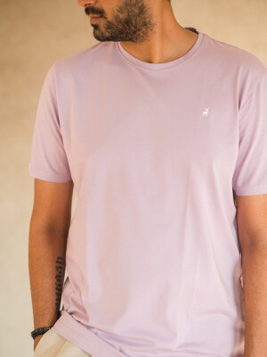 Lilac Basic Mens Crew Neck T-shirt , stylish and versatile addition to your wardrobe
