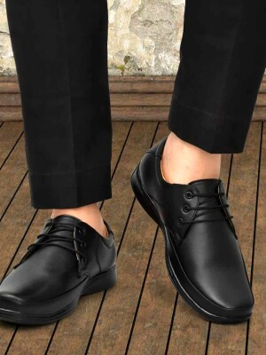 Synthetic leather TPR sole black formal shoes for men