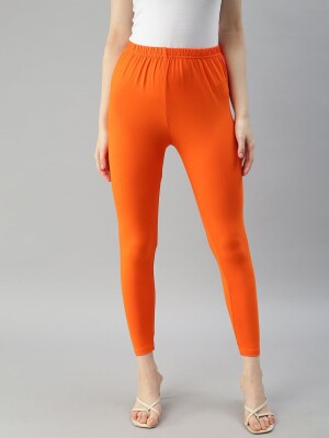 Soft and stylish orange cotton legging