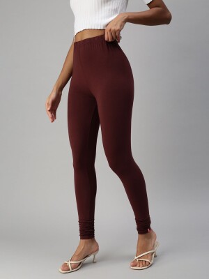 Brown full length churidar cotton legging