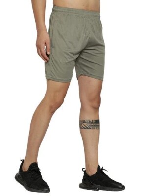 Men Olive DRY FIT SHORTS, Athletic, Moisture-Wicking, Comfortable, Versatile, Casual, Sporty, Workout, Men's Activewear