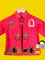 Royal Red (Open Achkan ) ethenic royal red colour ( open achkan ) for kids , kids party wear