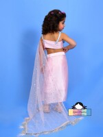 Mermaid ( drape)  Oceanic elegance Flowing elegance ​in white mermaid dress for kids