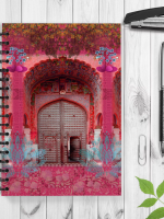 Pink Royal Door Design Spiral Notebook