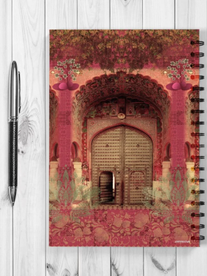 Pink Royal Door Design Spiral Notebook