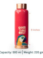 Good vibes only | 100% pure copper bottle|500 ml |