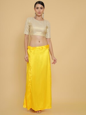 Yellow silk women's petticoat\shapewear