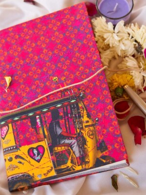 Yellow Fatfatiya Recycled Paper Diary, soft and pleasant to hold.