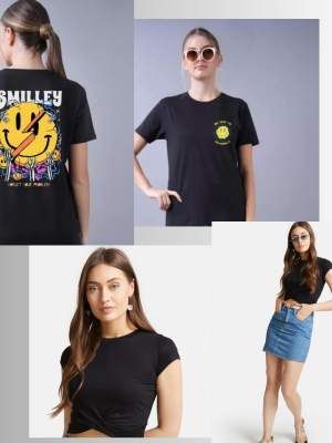 Beautiful Combo of Graphic Printed T-shirt & Crop Top for Sisters