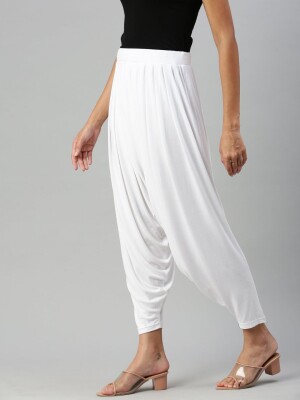 White 100% cotton polyester fit patiala salwar for women