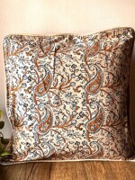 Paisely Cotton Cushion Cover - 16 x 16 inches
