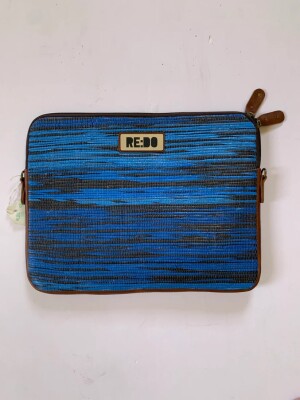 HETI Laptop Bag - 12 Inch-  a sustainable fashion statement that is hand crafted from upcycled plastic made on handlooms