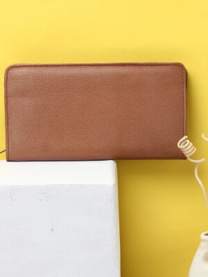 Nesh | hazelnut pochette | brown leather zipper wallet nesh
