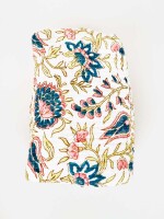 Multi Utility Travel kits Dark Blue & Pink Flower Printed Pouch (Set of two)