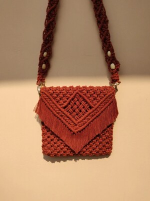 Handcrafted macrame sling bag | stylish hand bag for women