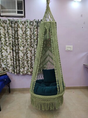 Handmade boho luxury macrame hammock swing chair for adults & kids
