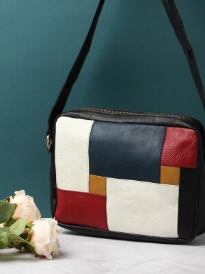 DIFFUSE MULTICOLOR UNISEX CROSSBODY LEATHER SLING BAG