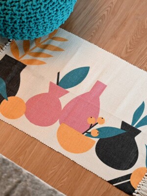 Beautiful design pure cotton 100% recycled doormats for different areas of home