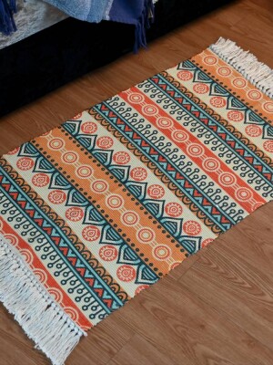 Fashionable traditional 100% recycle pure cotton door mats for homes\kitchen
