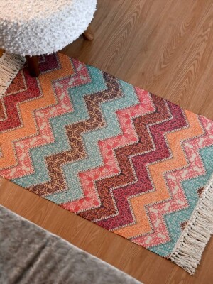 Multicolor 100% recycle pure cotton doormats for different areas of homes