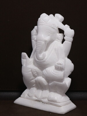 Handmade Marble Ganesh Ganesha Statue Murti Idol