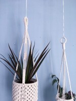 Macrame Hanging Basket / Knotted Plant Hanger