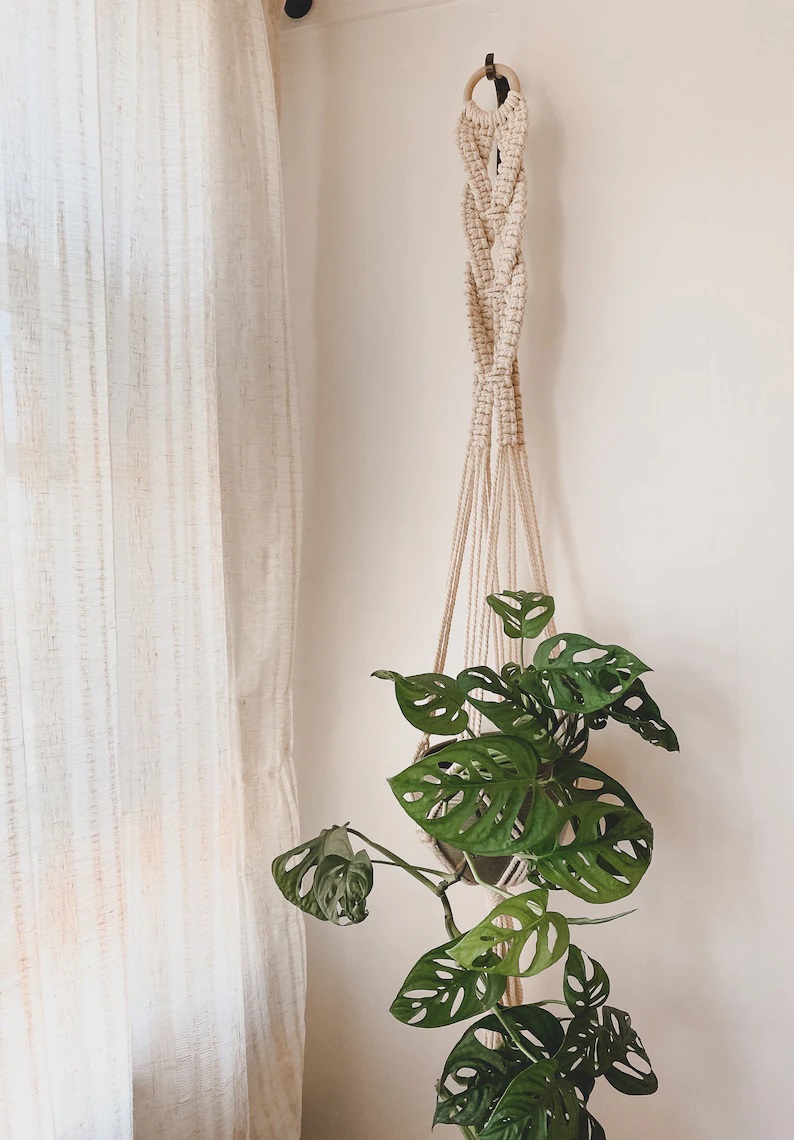 Macrame “Infinity” Plant Hanger / Gifts for her/ Houseplants / Boho /  Unique Gifts / Handmade / Wall Hanging / Eclectic