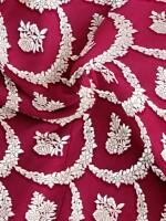 Maroon Jaal Banarasi Pure Katan Silk Handloom Saree