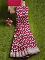 Maroon Jaal Banarasi Pure Katan Silk Handloom Saree