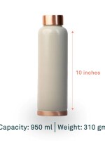 Matte powder finish grey | 100% pure copper bottle | 950 ml |