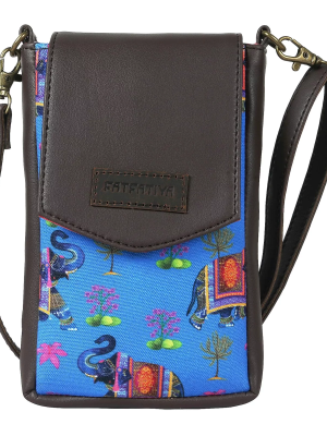 Royal Elephant Crossbody Mobile Sling Bag