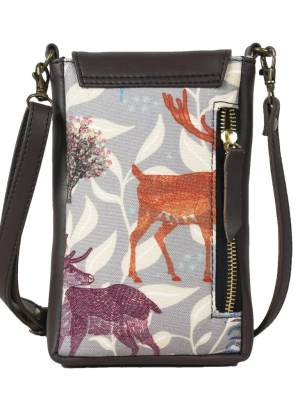 Deer Motif Crossbody Mobile Sling Bag