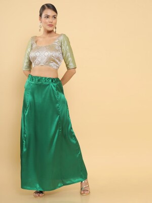 Green silk women's petticoat\shapewear