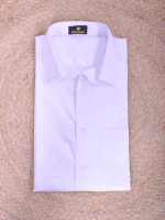 Men's pure polyester cotton white formal shirt