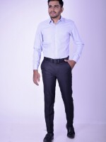 Men's polyester cotton formal pattern shirt