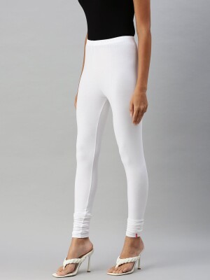 Super soft white cotton churidar full length legging