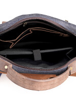 Vintage canvas genuine leather laptop backpack Rucksack knapsack college bag Trvel Backpack.