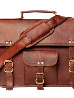Handmade unisex leather crossbody messenger bag/ Laptop Shoulder bag Office bag ( 11 Inch )