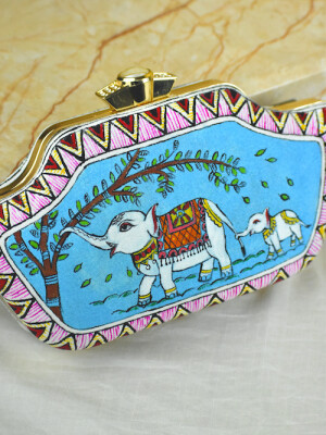 Matang hand painted clutch bag (box) for women