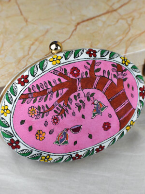Marvels hand painted clutch bag (box) for women