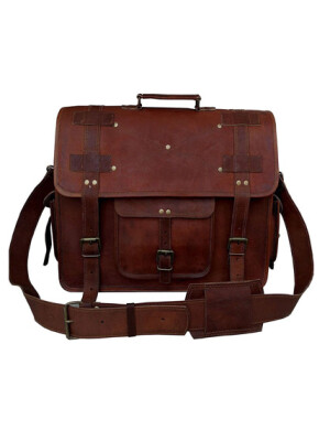 Leather Bags Vinatge Leather Flap School college bag Travel Crossbody bag For Unisex