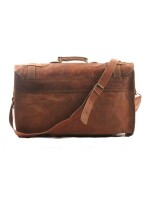Handmade Leather Flap duffel travel gym overnight weekend leather bag Leather Carry- on luggage,