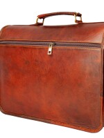 Handmade unisex leather crossbody messenger bag/ Laptop Shoulder bag Office bag ( 17 Inch )