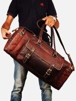 Genuine leather travel weekender overnight duffel bag Travel Gym Sports Overnight Weekender Leather Bag for men and women