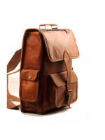 Leather Laptop LARGE Backpack Casual Bookbag Daypack Camping Travel Rucksack Knapsack