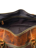20" Buffalo leather duffle bag travel carry-on luggage overnight gym Bag For Unisex.