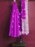 Purple Meenakari Banarasi Pure Katan Silk Handloom Saree