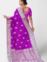Purple Meenakari Banarasi Pure Katan Silk Handloom Saree