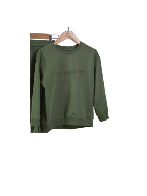 Relaxed Fit Sweatshirt & joggers – Dull Green
